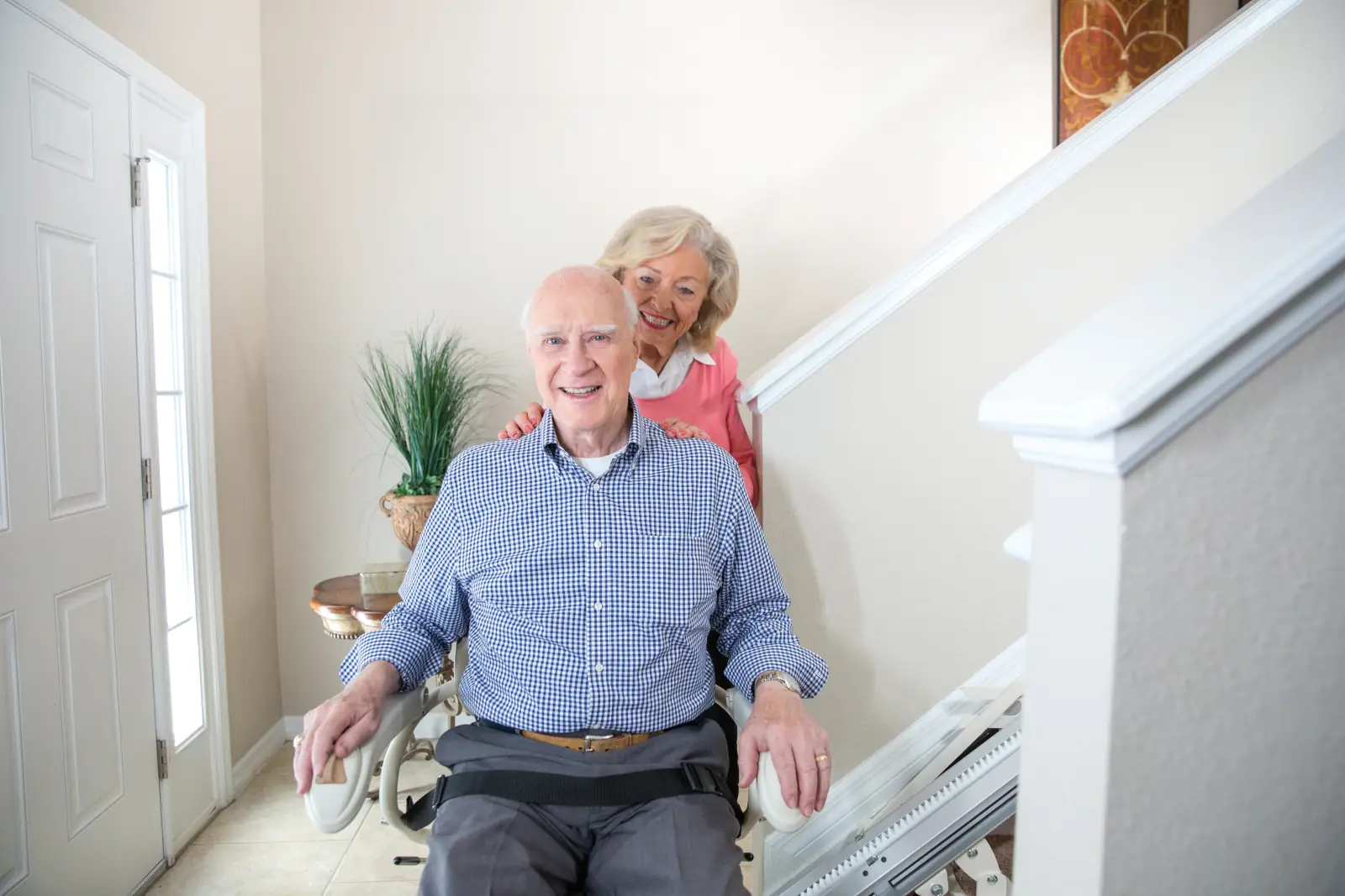 elderly couple utilizing assistive technology