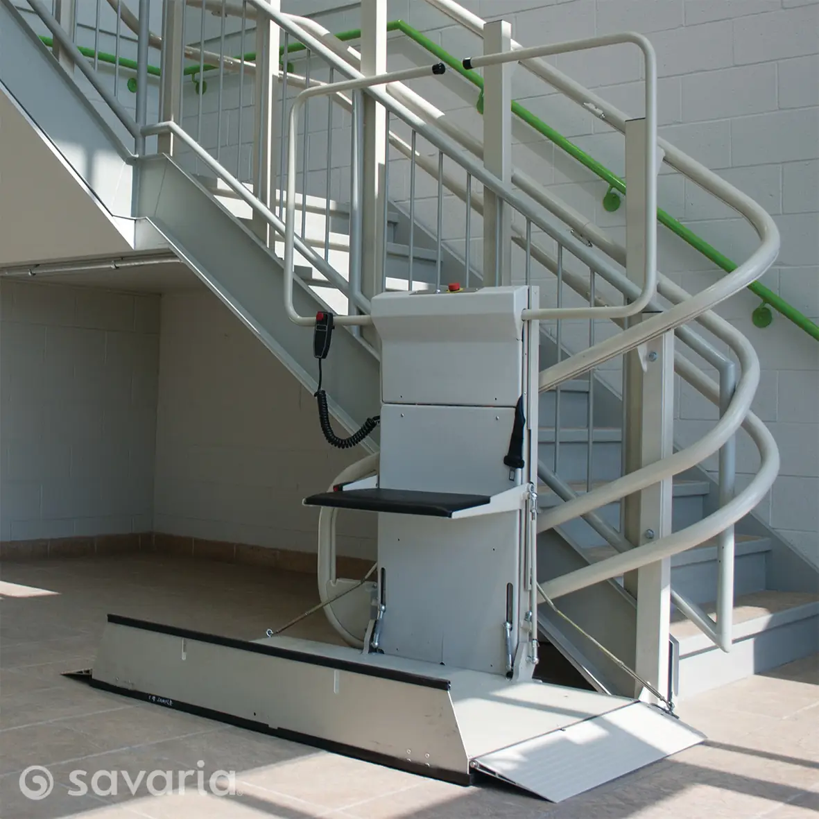 Savaria Omega Custom Curved Inclined Platform Lift