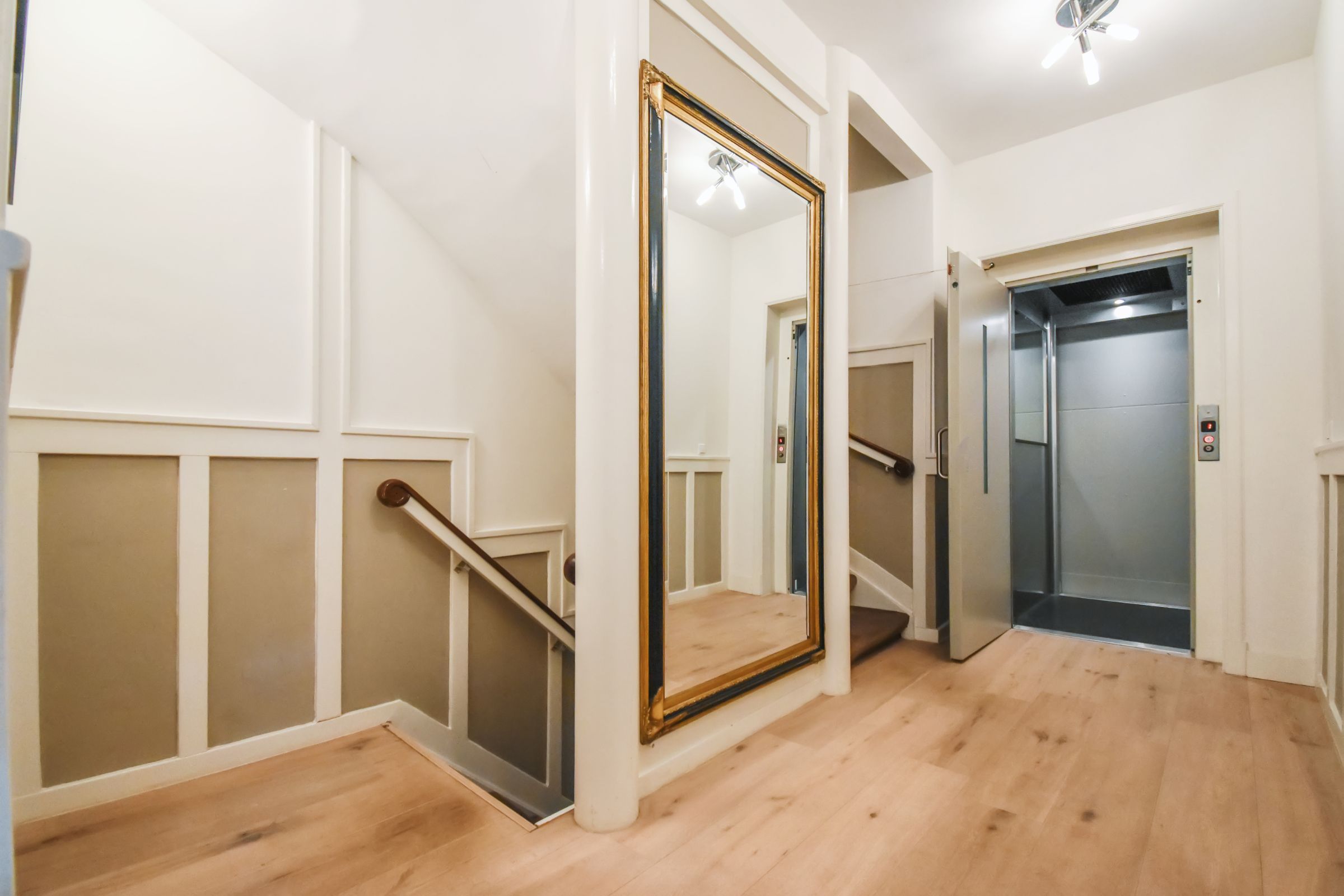 a home that was retrofit to include a home elevator